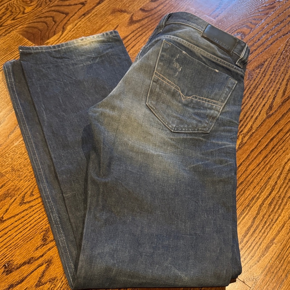 Diesel Men's Dark Blue Slim Straight Jeans